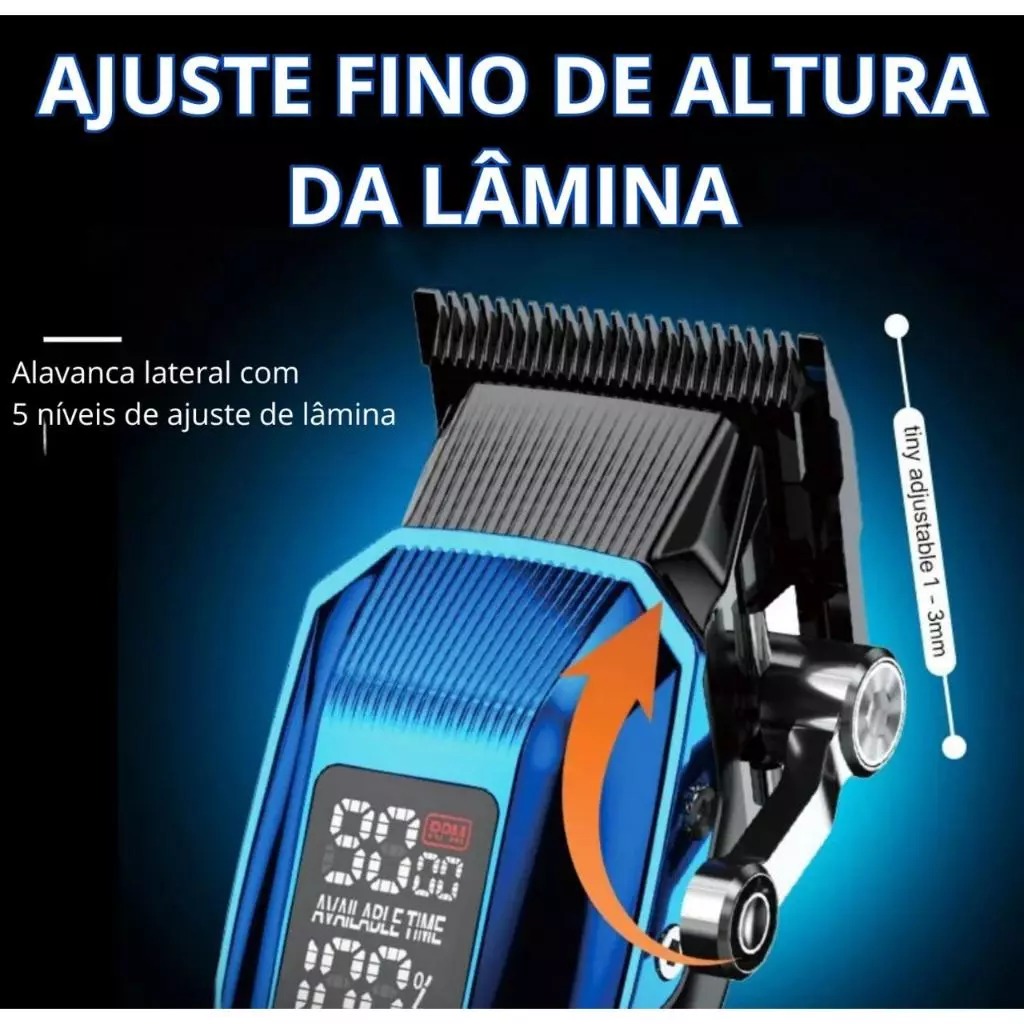 Maquina Cortar Cabelo Profissional Kemei KM2796