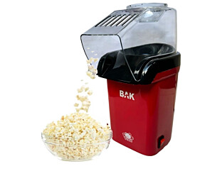 Pipoqueira Elétrica BAK 1200W Sem Óleo Vermelha 