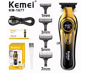 Máquina De Acabamento Cortar Cabelo Profissional Kemei KM1677