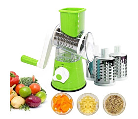 Ralador de Queijo Fatiador Legumes e Vegetais Cortador 3 em 1 Multiuso Cozinha