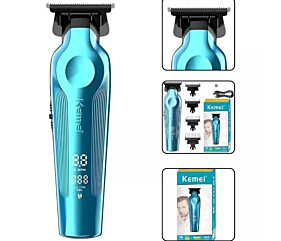 Máquina Cortar Cabelo acabamento Kemei Original Barbeador Recarregável Profissional Sem fio 7.500 RPM KM-264