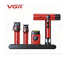 Combo Vgr Super Power 4 in 1 Corte + Acabamento + Shaver + Secador + StandRD