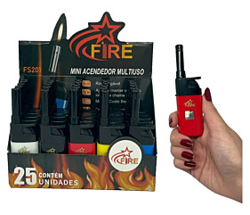 Caixa 25 Mini Acendedor Elétrico Multiuso Firestar Fs201