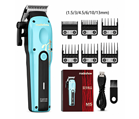 Madeshow M15 Máquina De Cortar Cabelo Profissional Azul