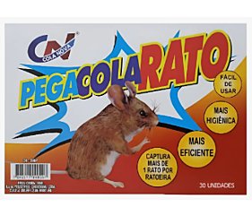 Kit 30 Cola Pega Rato Ratoeira Adesiva