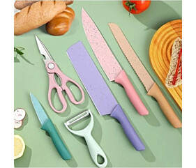 Kapbom Kit Conjunto de Facas Coloridas 6 Pç 